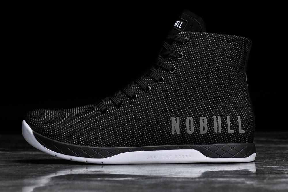 NOBULL Men's High-Top Training Shoes - Black And White - Ireland (1874MQIXE)